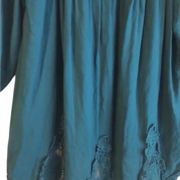 Xhilaration Teal On/Off Shoulder Blouse. Size X-Large. - Picture 6 of 11